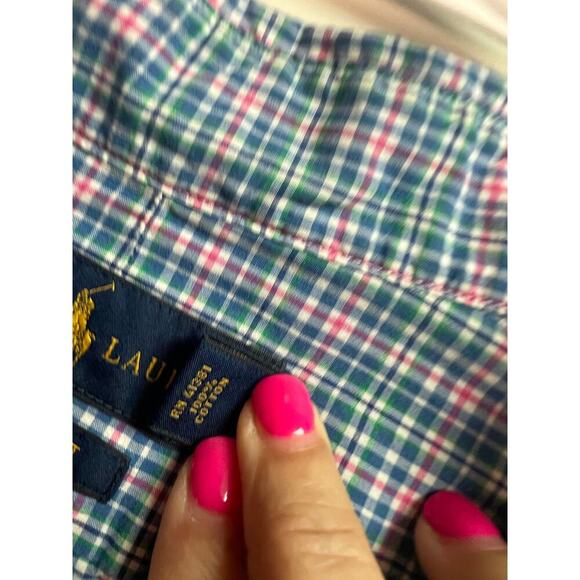 Ralph Lauren Men's 100% Cotton Custom Fit Medium Button Front Shirt - Picture 3 of 11